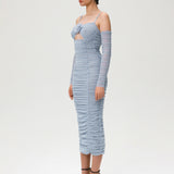 Flower bloom midi dress