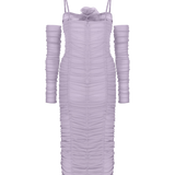 Flower bloom midi dress