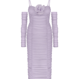 Flower bloom midi dress