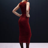 Flower bloom midi dress