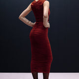 Flower bloom midi dress