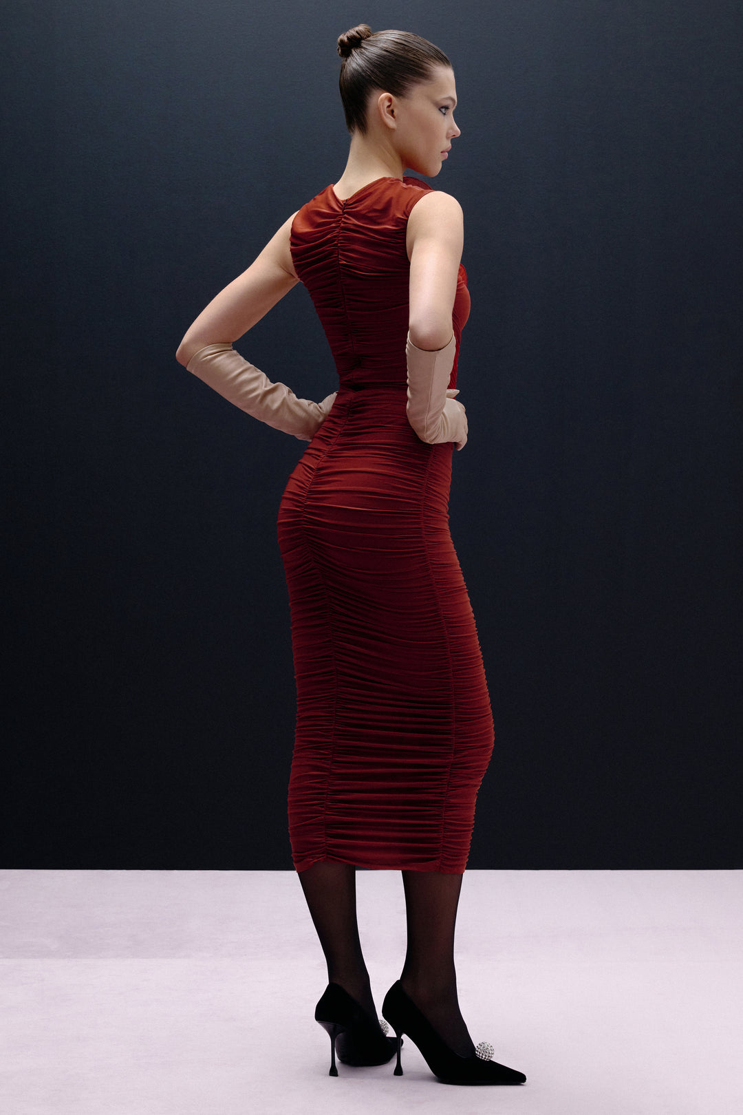 Flower bloom midi dress