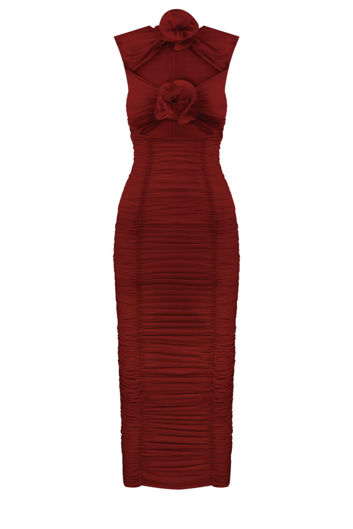 Flower bloom midi dress