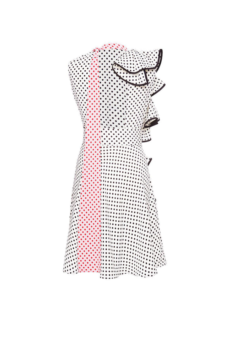 Open back ruffled mini dress