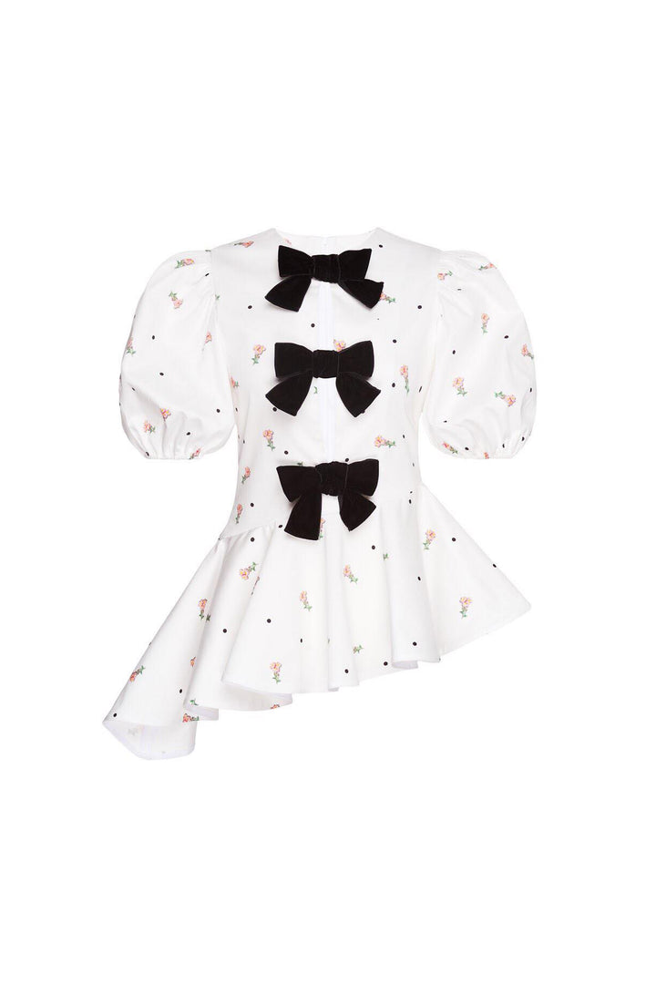 Floral print top with basque