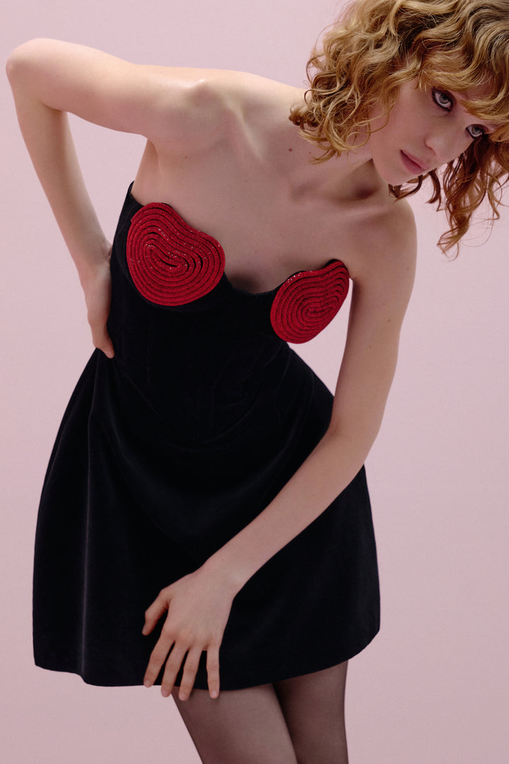 Red Crystal Heart dress