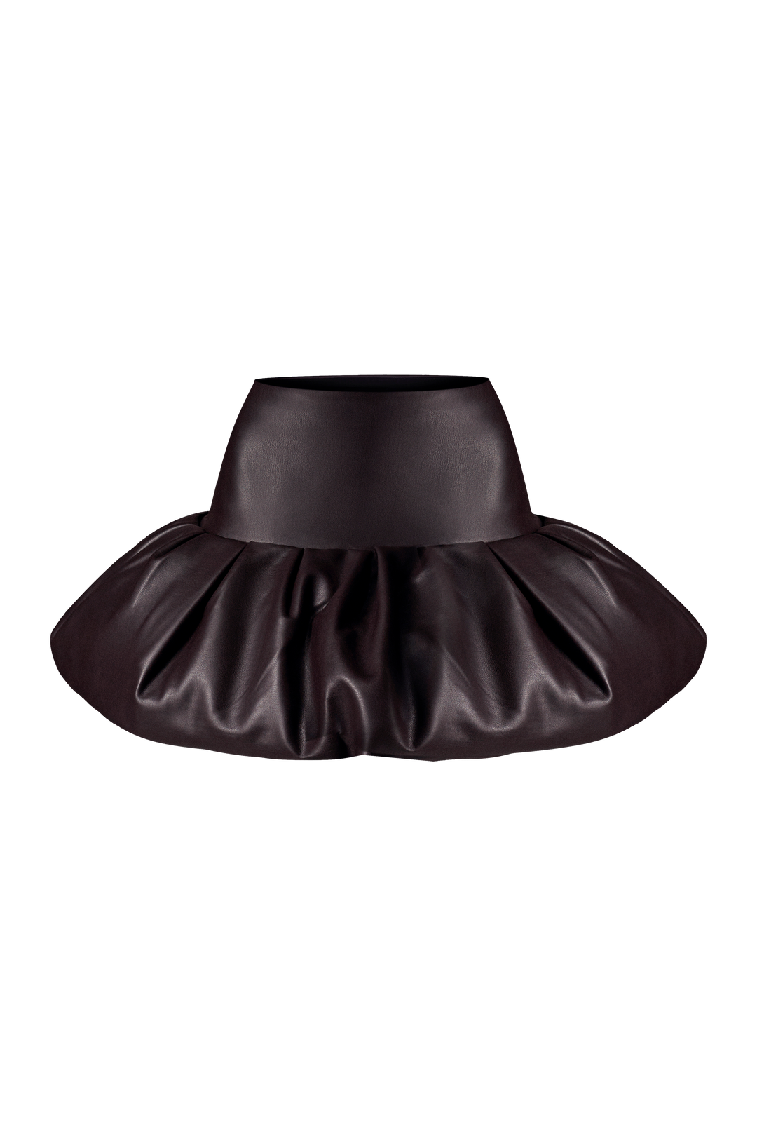 Meringue leather skirt