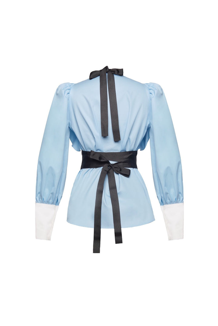Shirt with ruffled bra