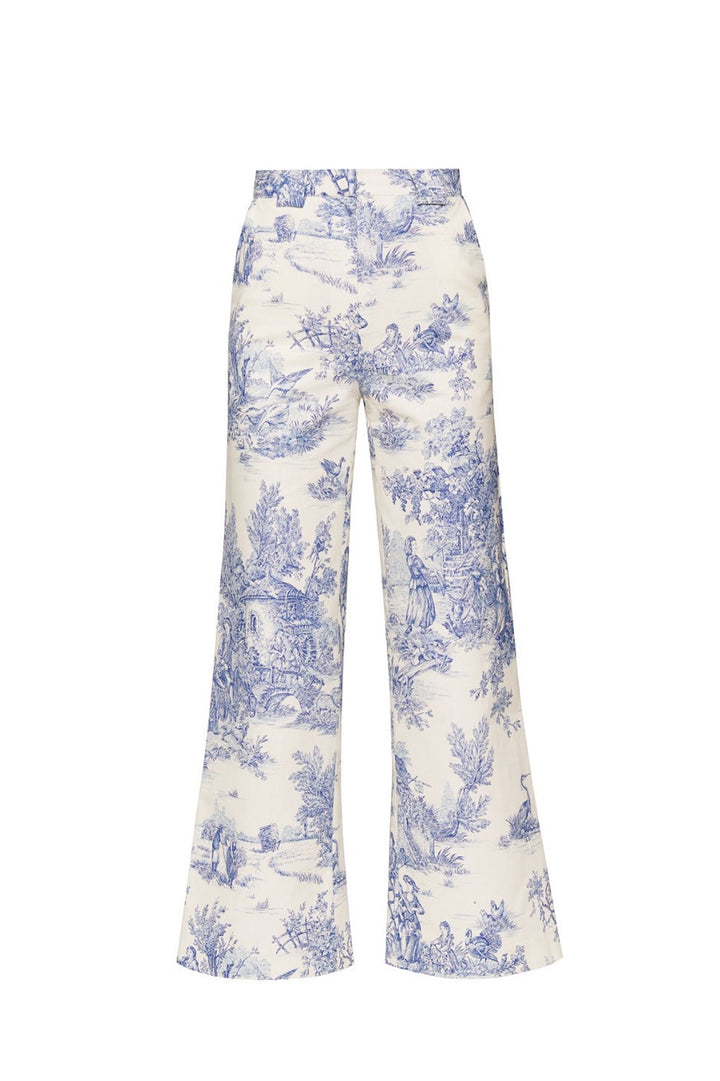 French print pants
