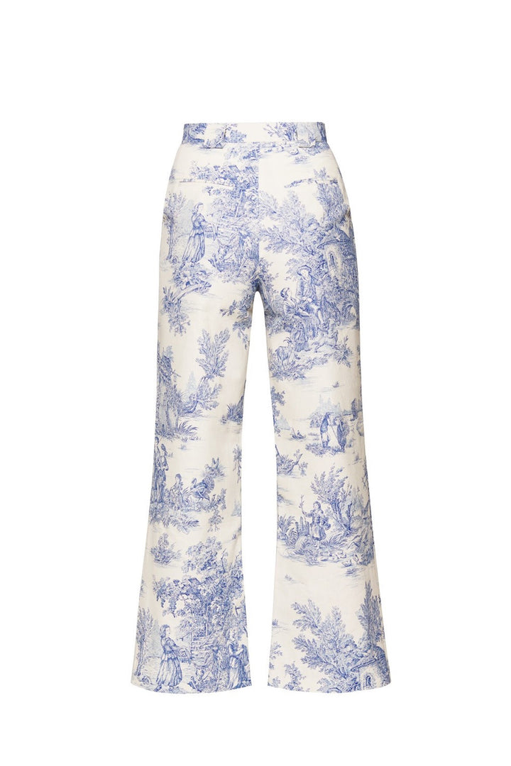 French print pants