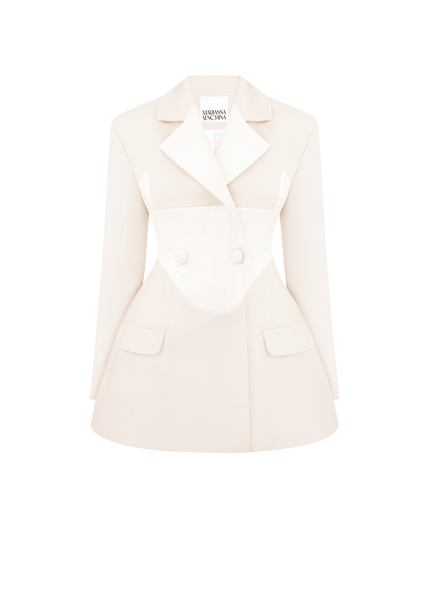 white dress coat womens Swan jacket-dress – Marianna Senchina