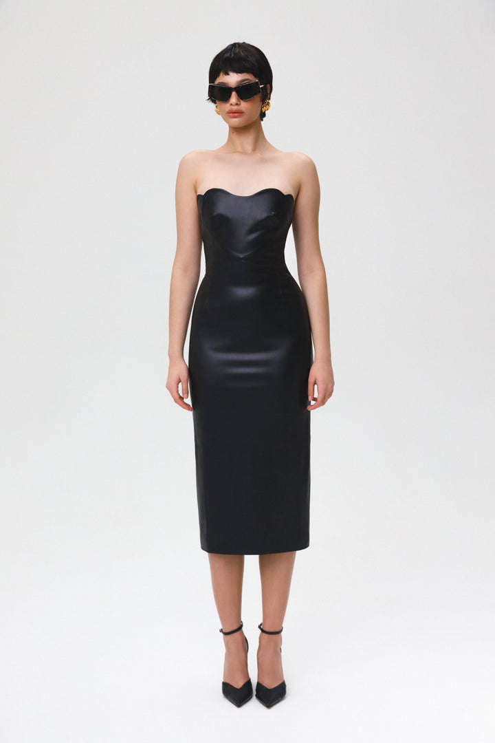 Love Lock leather dress