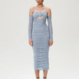 Flower bloom midi dress