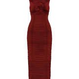 Flower bloom midi dress