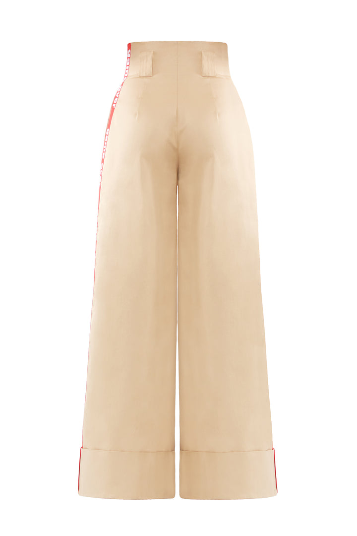 High waist wide leg pants