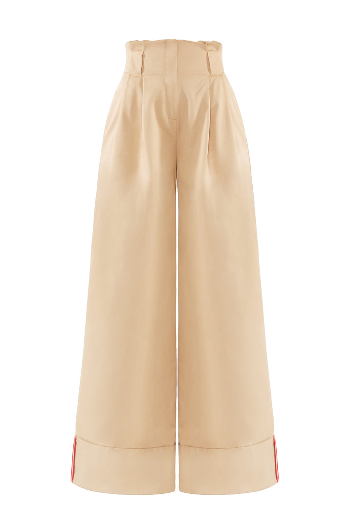 High waist wide leg pants