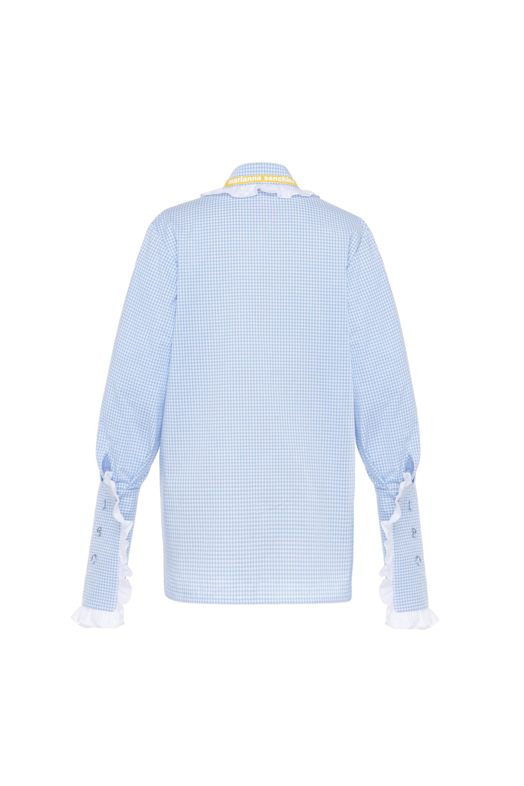 Shirt with ruffled collar