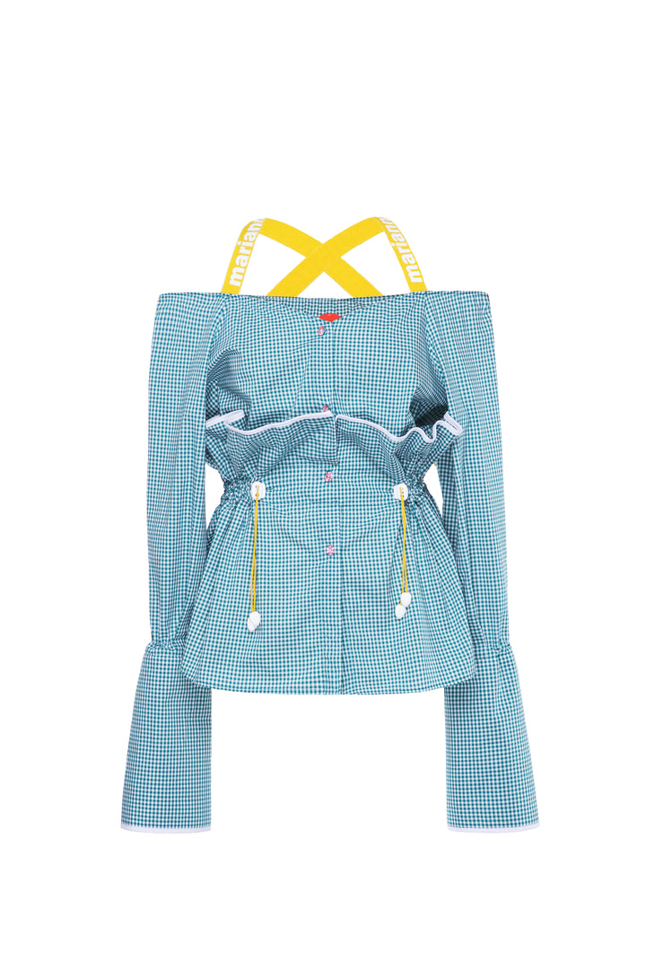 Open shoulders sporty top