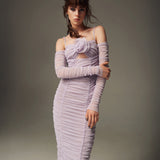 Flower bloom midi dress