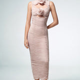 Flower bloom midi dress