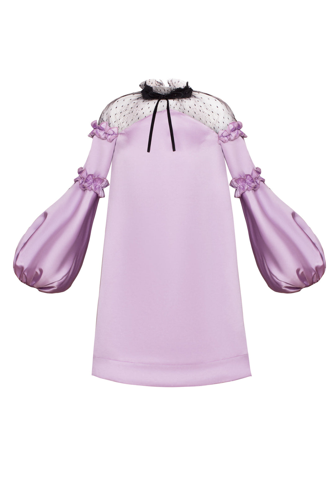 Net shoulder dress
