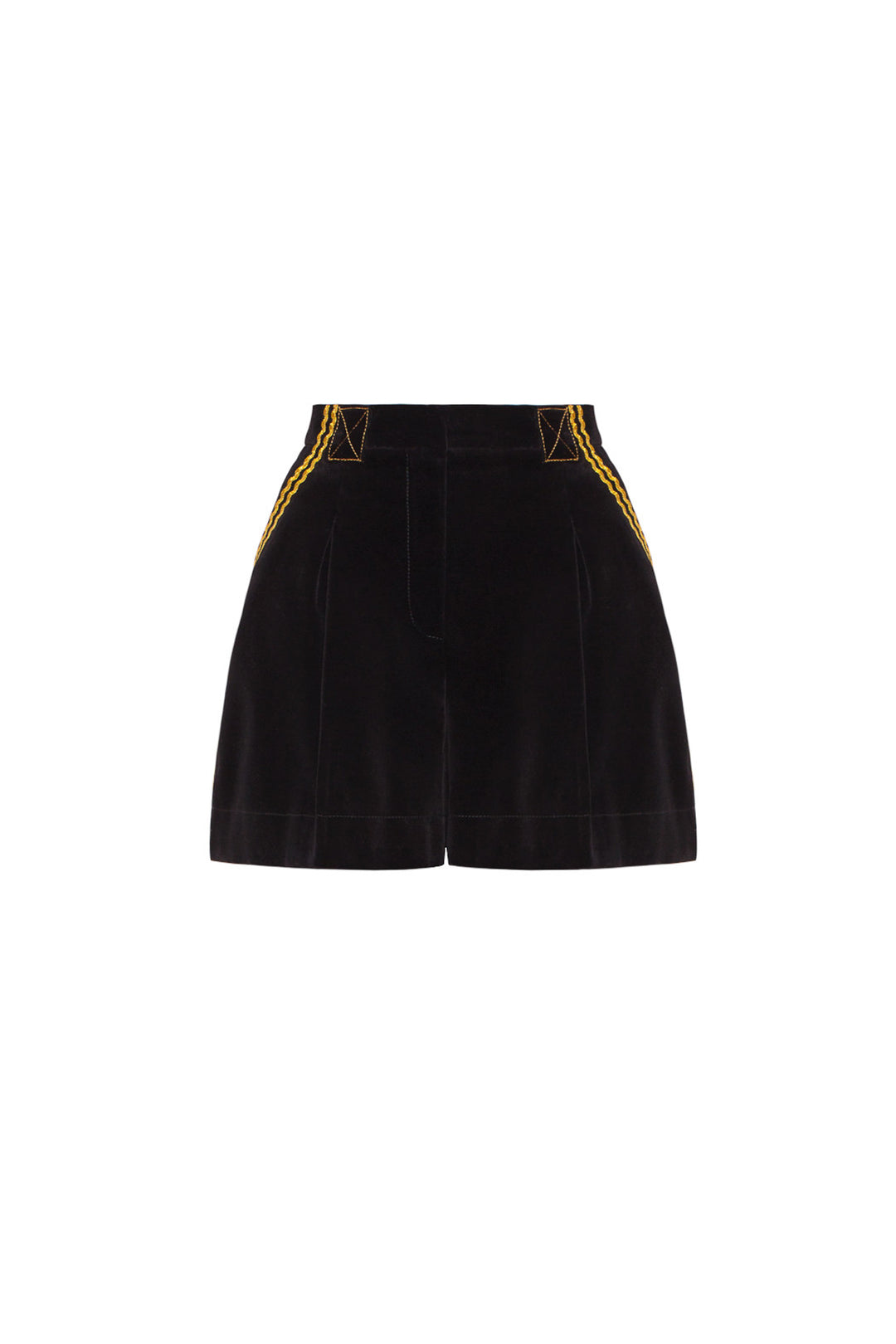 Velvet high waist shorts