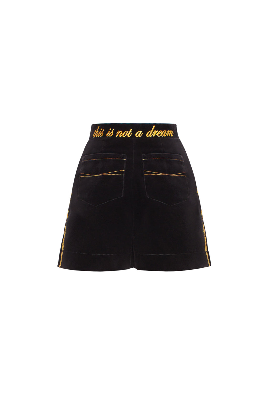 Velvet high waist shorts