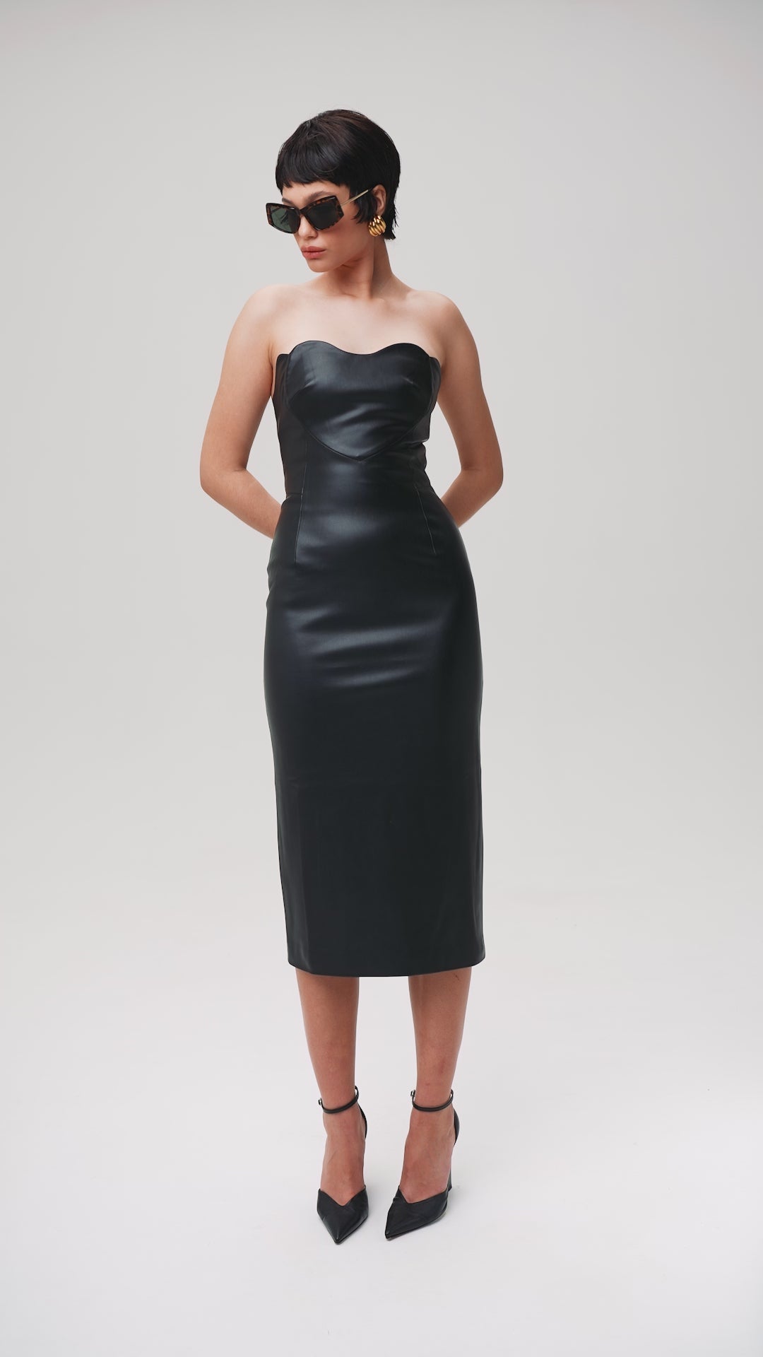 Love Lock leather dress