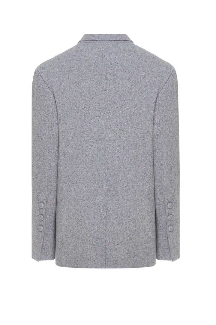Wool-blend oversized jacket