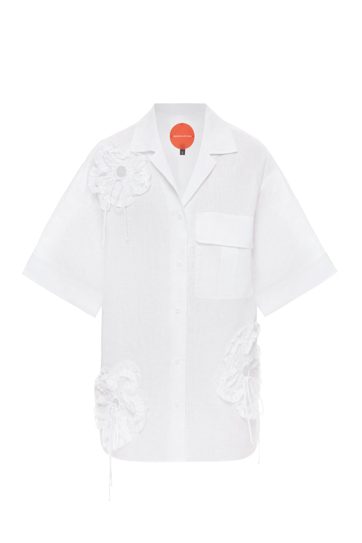 White Flower Power shirt