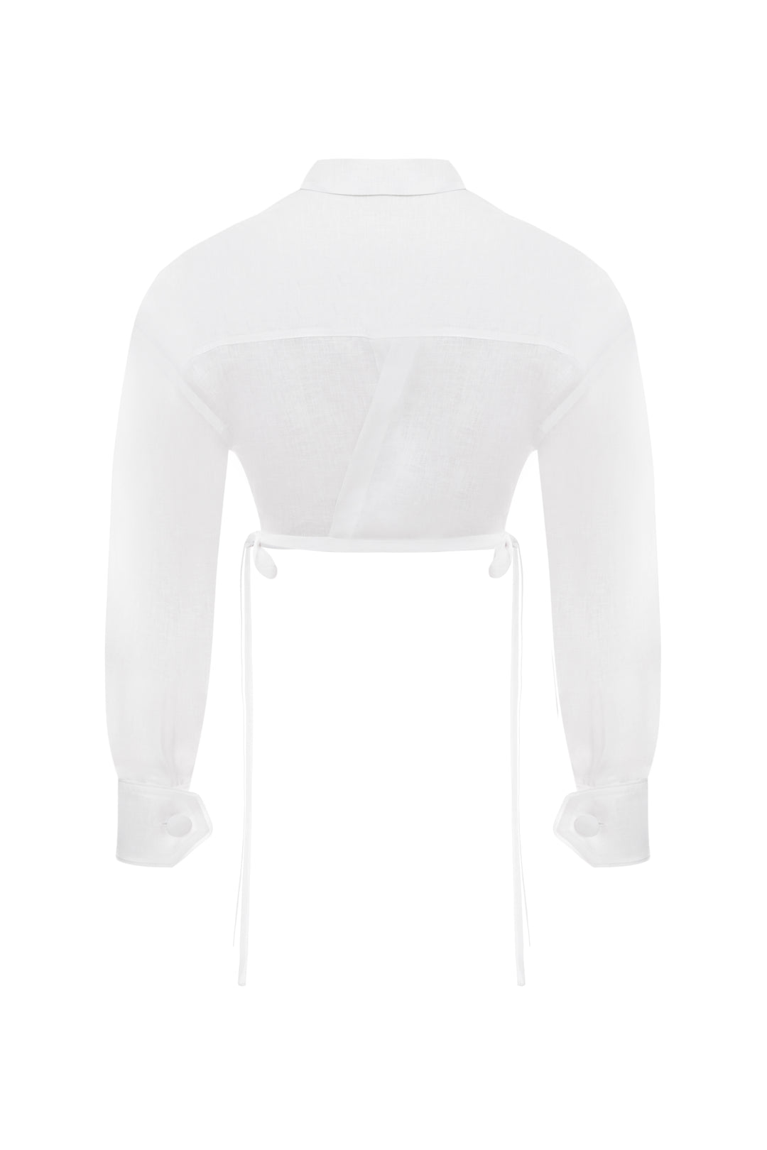 White flower-intarsia shirt