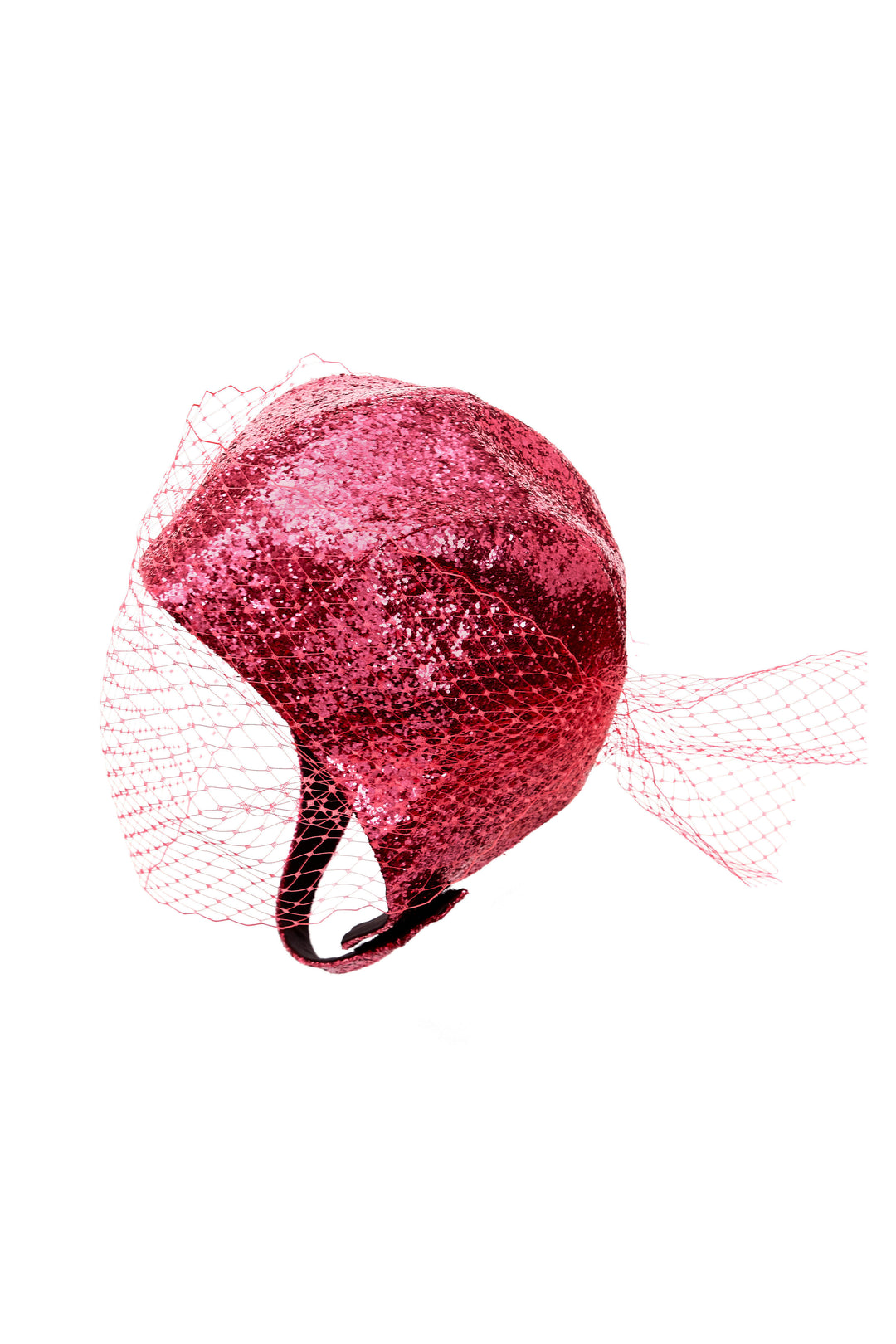 Fuchsia glitter capor hat