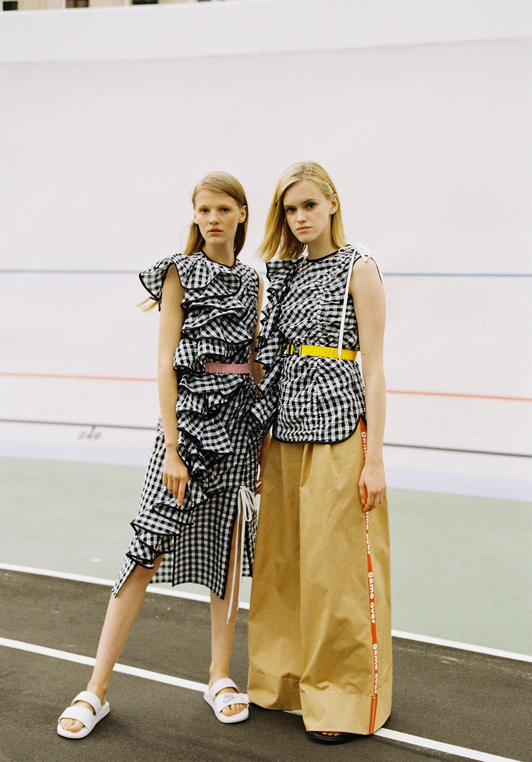 High waist wide leg pants