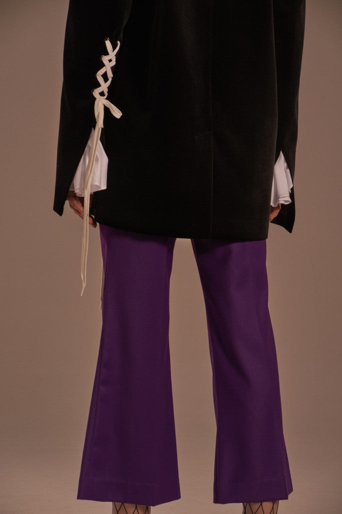 Velvet oversize boyfriend jacket
