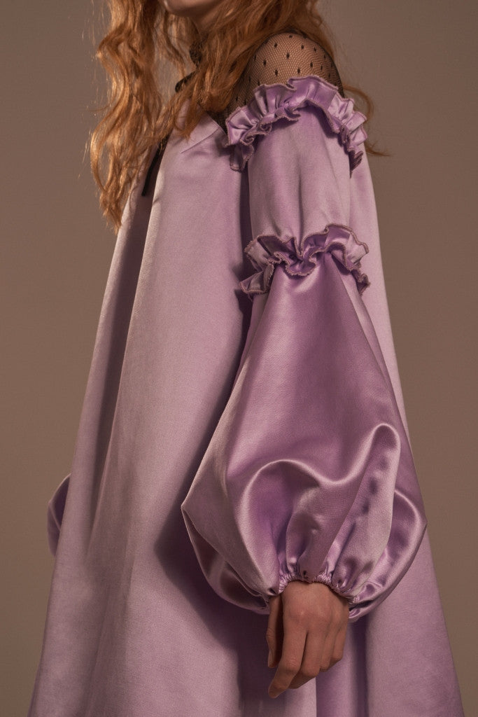 Net shoulder dress
