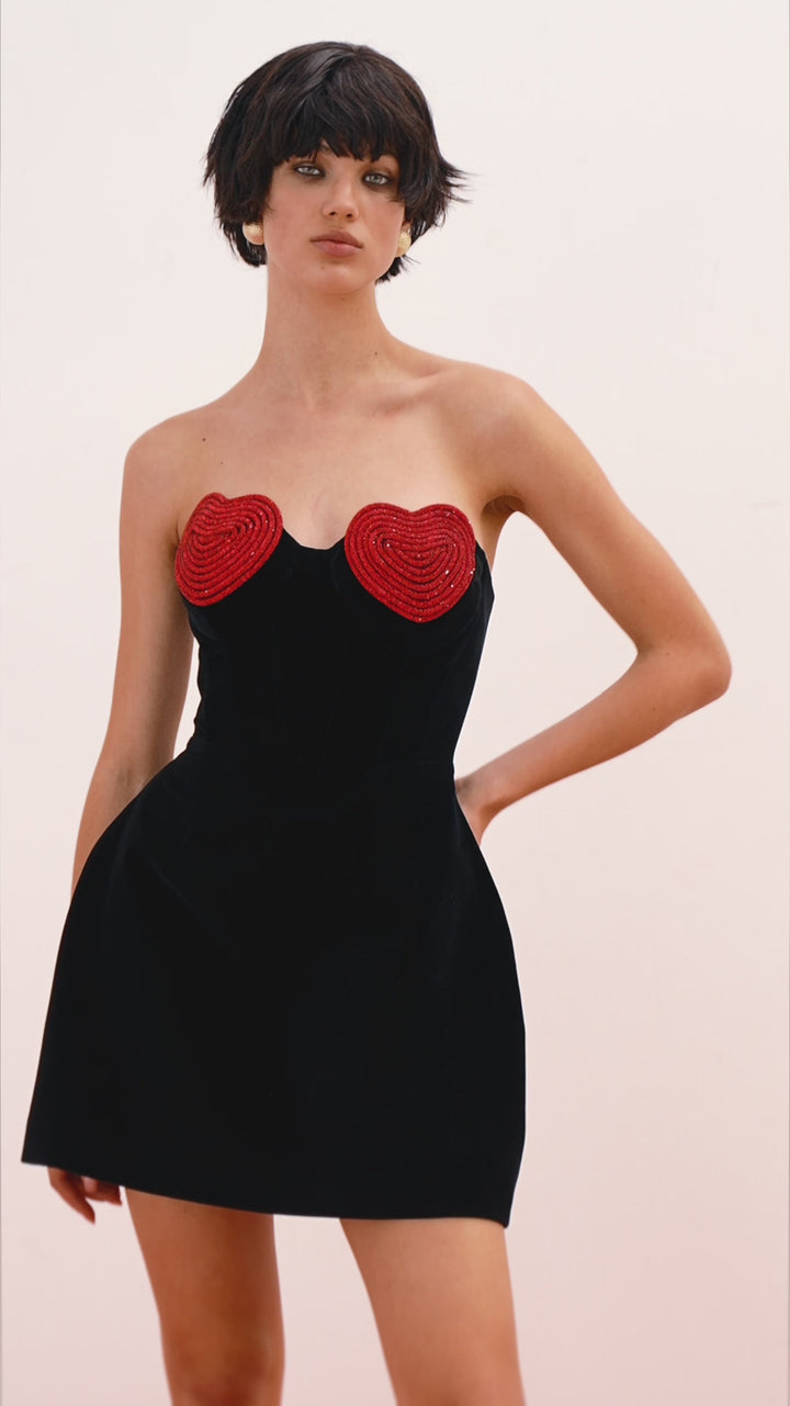 Red Crystal Heart dress