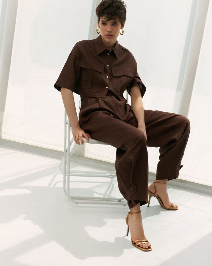 Cropped choco shirt