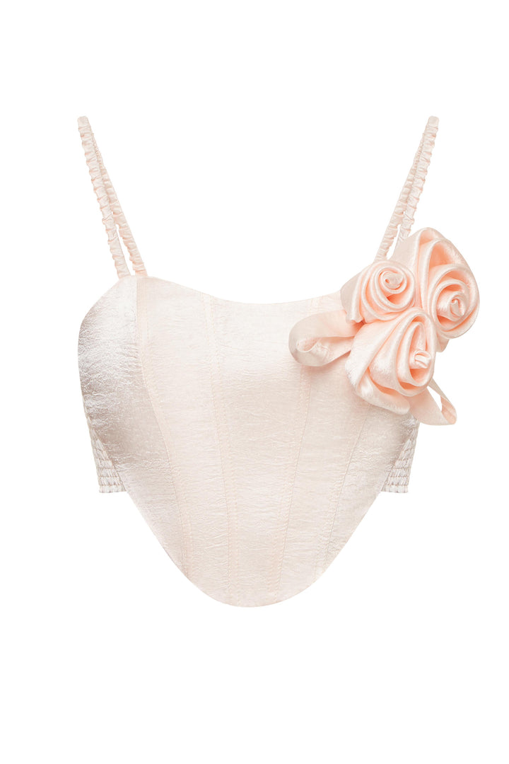 Peachy cropped corset top
